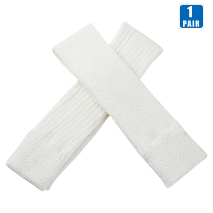 AOTOLK Leg Warmers for Women, Sexy Over The Knee Stockings with Hollowed Foot, Heel, Winter Warm Soft Long Socks, Gaiter
