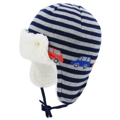 Infant  Toddler Winter Warm Cartoon Animal Baby Hats Boys Girls Soft Earflap Beanies Pilot Caps 4