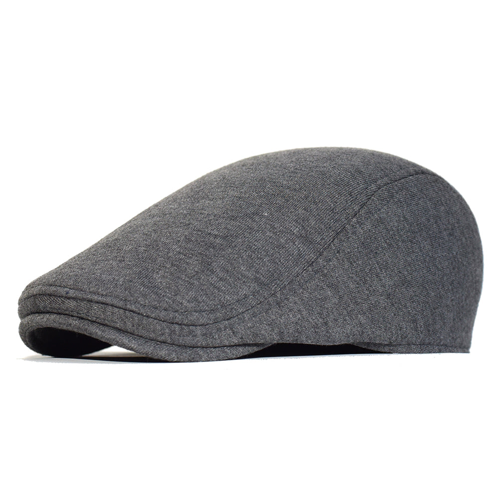 Retro Cotton Newsboy Caps Men Women Hat, Casual Solid Beret, Unisex Flat Driver Cap, Vintage Soft Waiter Hat