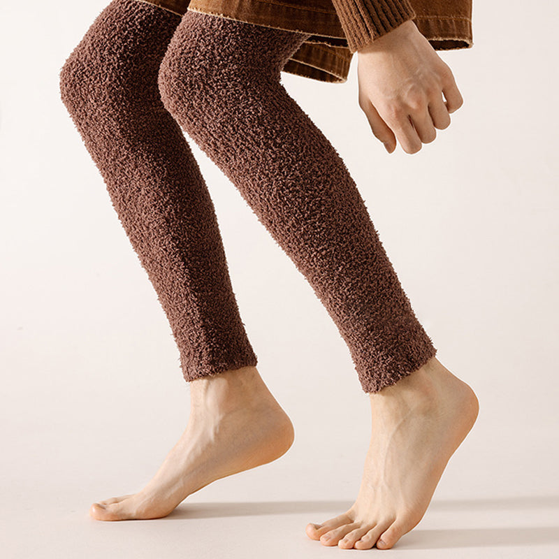 1 Pair Men Cozy Over-the-Knee Thermal Leg Warmers, Soft, Comfortable Long Socks for Winter, High-Quality Fashion Male