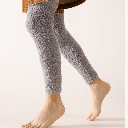 1 Pair Men Cozy Over-the-Knee Thermal Leg Warmers, Soft, Comfortable Long Socks for Winter, High-Quality Fashion Male