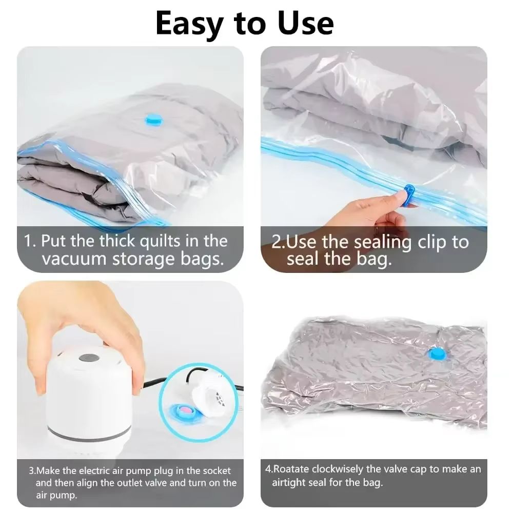 Portable Electric Pump For Vacuum Bags  Compact Compression Bag Pump For Clothes Quilts  Travel Sto 3