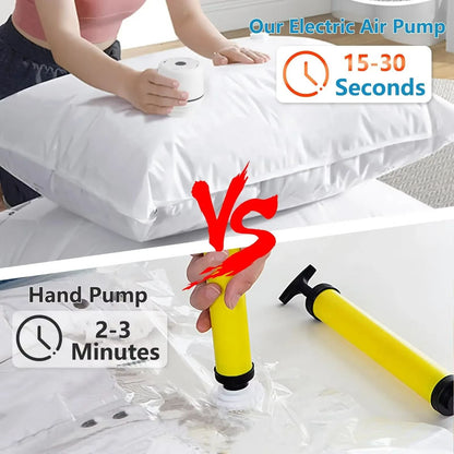 Portable Electric Pump For Vacuum Bags  Compact Compression Bag Pump For Clothes Quilts  Travel Sto 5
