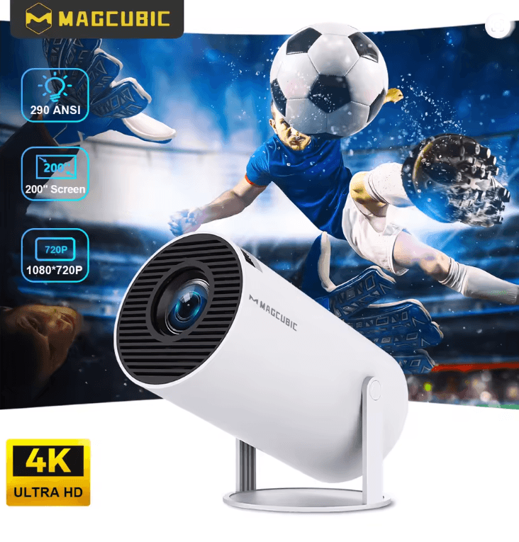 MAGCUBIC HY300 Pro 4K Projector with Android 11 Dual WiFi6 and Bluetooth 5.0 for Home Theater and Outdoor Cinema