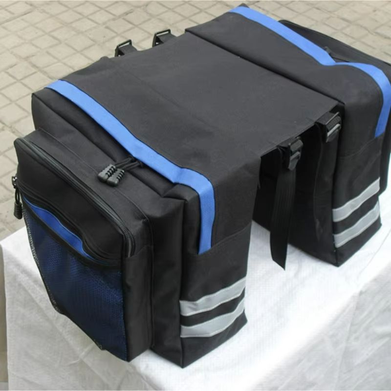 Double-Sided Bicycle Rear Rack Bag – Large Capacity Cycling Luggage Pannier for Commuting & Travel