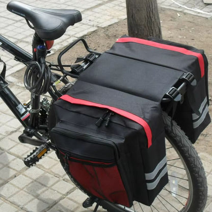 DoubleSided Bicycle Rear Rack Bag  Large Capacity Cycling Luggage Pannier For Commuting  Travel 1