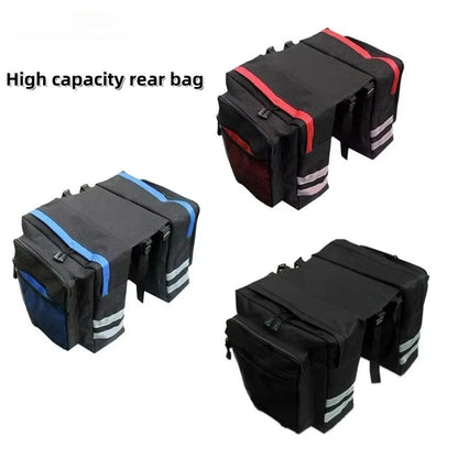DoubleSided Bicycle Rear Rack Bag  Large Capacity Cycling Luggage Pannier For Commuting  Travel 2
