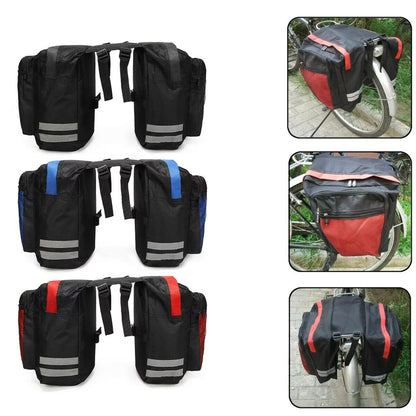 DoubleSided Bicycle Rear Rack Bag  Large Capacity Cycling Luggage Pannier For Commuting  Travel 5
