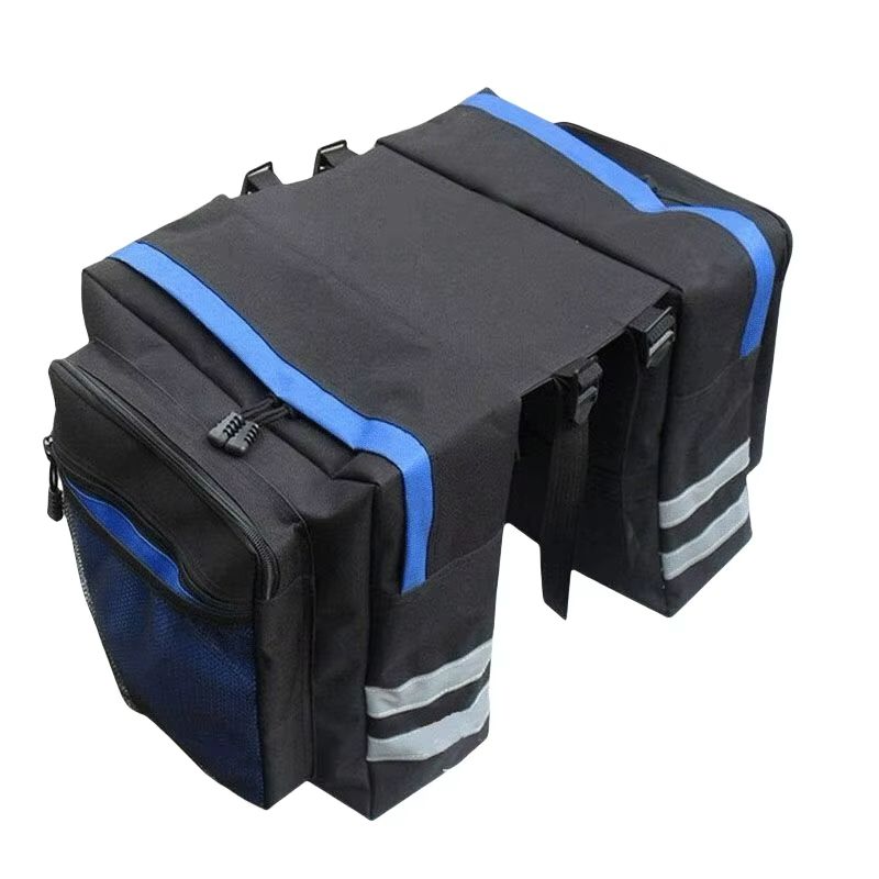 DoubleSided Bicycle Rear Rack Bag  Large Capacity Cycling Luggage Pannier For Commuting  Travel 7