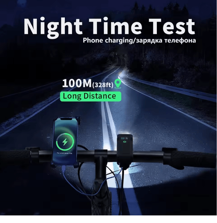 NATFIRE 12 LED Rechargeable Bike Light With 10000mAh Power Bank And High Lumen Headlight 2