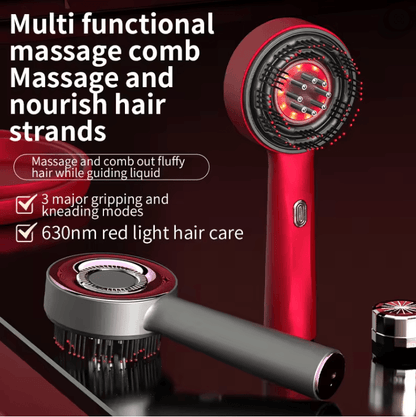 Electric Vibration Scalp Massage Comb with Red Light Therapy for Hair Growth and Anti Hair Loss