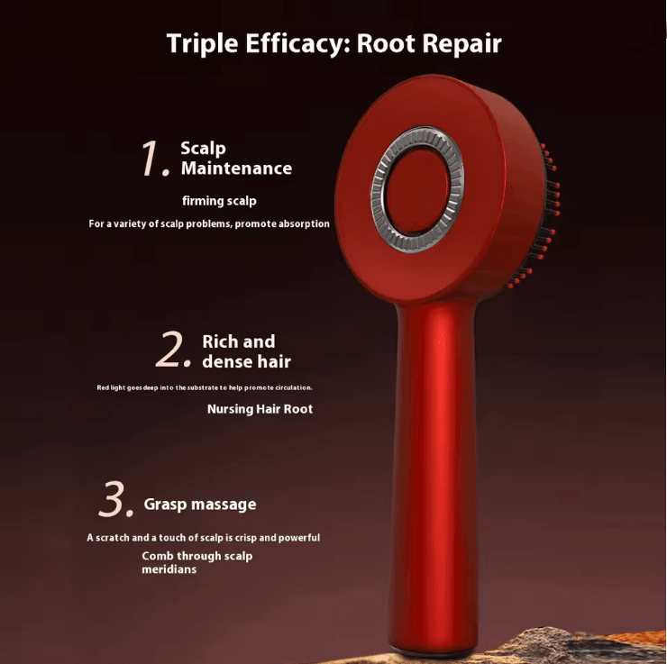 Electric Vibration Scalp Massage Comb With Red Light Therapy For Hair Growth And Anti Hair Loss 1