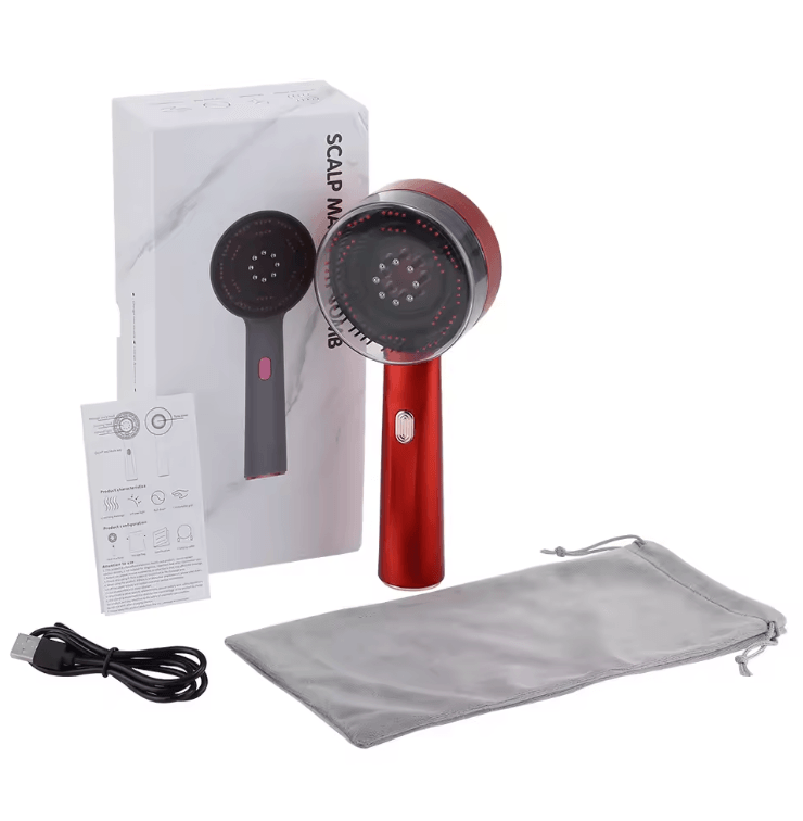 Electric Vibration Scalp Massage Comb With Red Light Therapy For Hair Growth And Anti Hair Loss 4