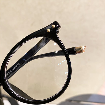 Unisex Vintage Round Optical Glasses Frame Anti Blue Light Eyeglasses With Transparent Prescription 4