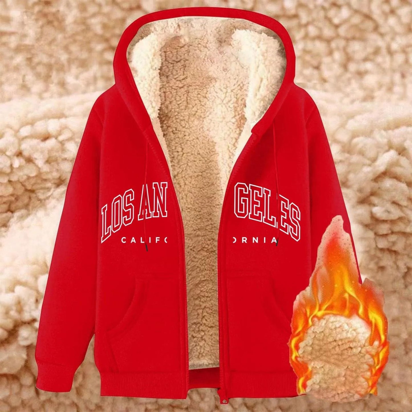 Womens Fleece Lined Zip Up Hoodie With Pockets 17
