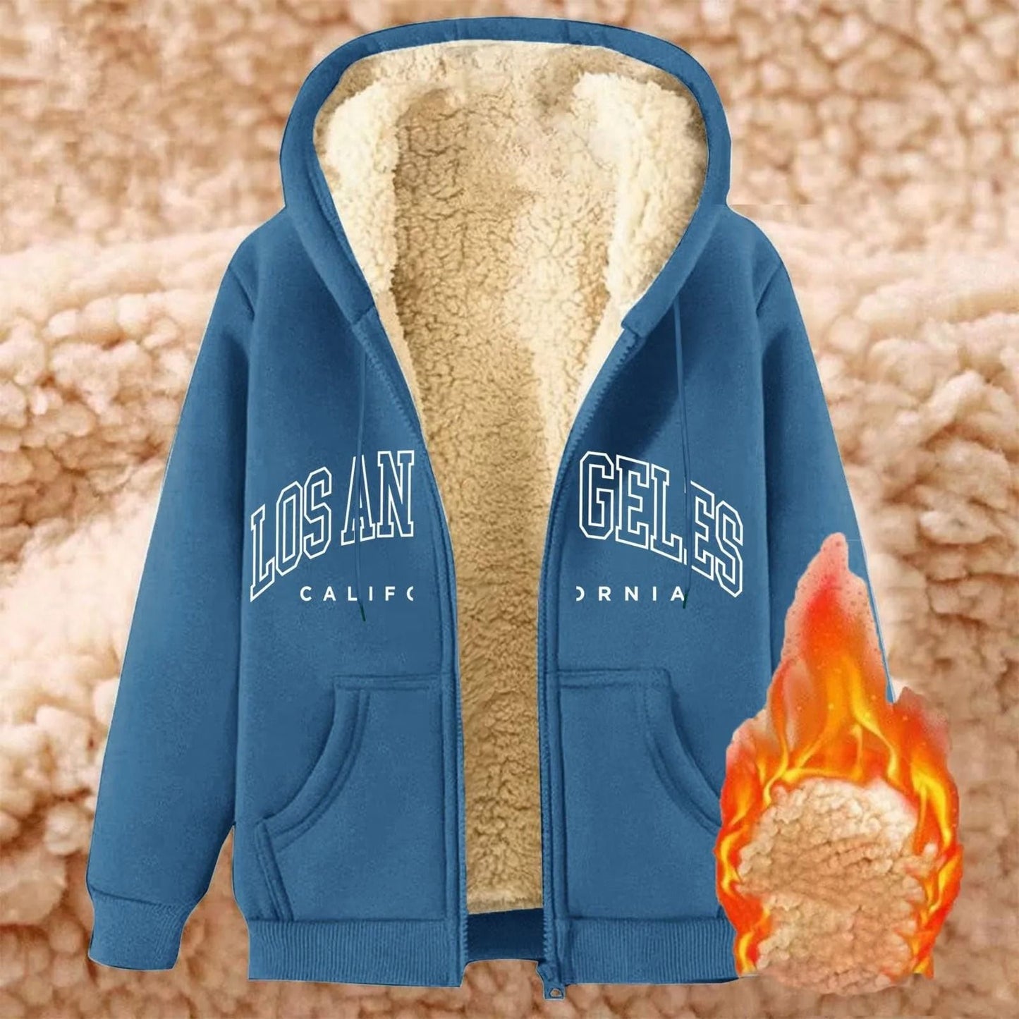 Womens Fleece Lined Zip Up Hoodie With Pockets 18