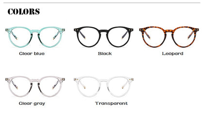 Unisex Vintage Round Optical Glasses Frame Anti Blue Light Eyeglasses With Transparent Prescription 5