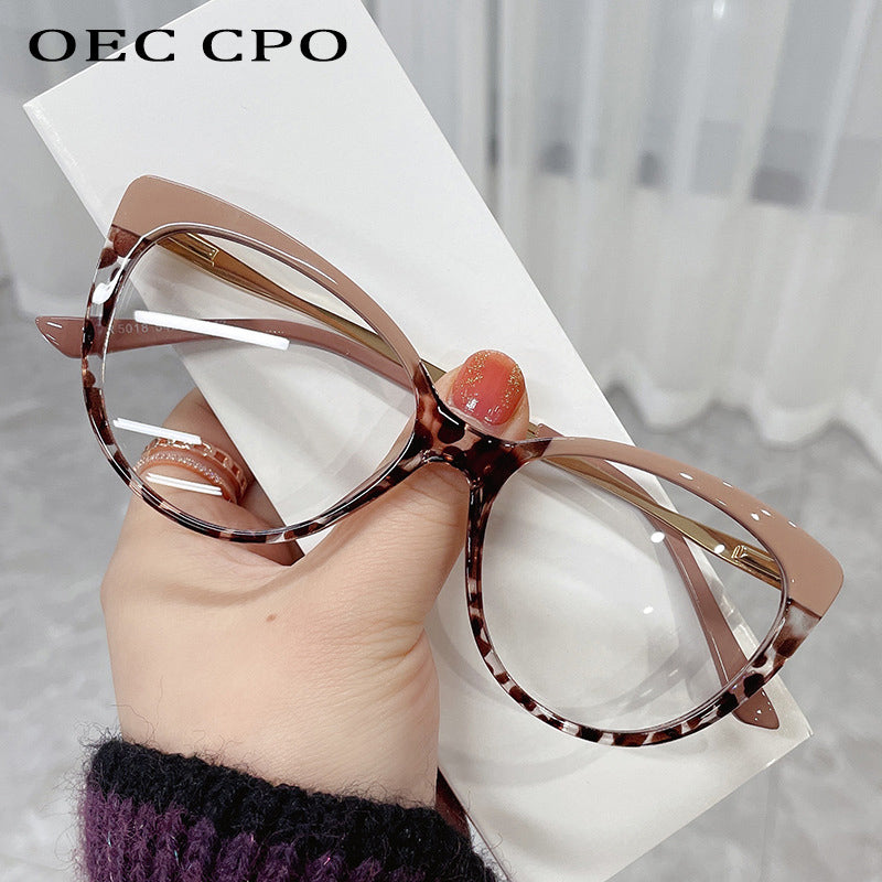 OEC CPO Vintage Cat Eye Optical Glasses Frames Women Stylish Eyewear Clear Lens Optical Eyeglasses Frame Prescription