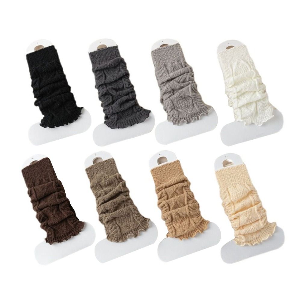 Solid Color Knitting Leg Warmers, Cute Sweet Warm Foot Cover for Lolitas & Winter Fashion