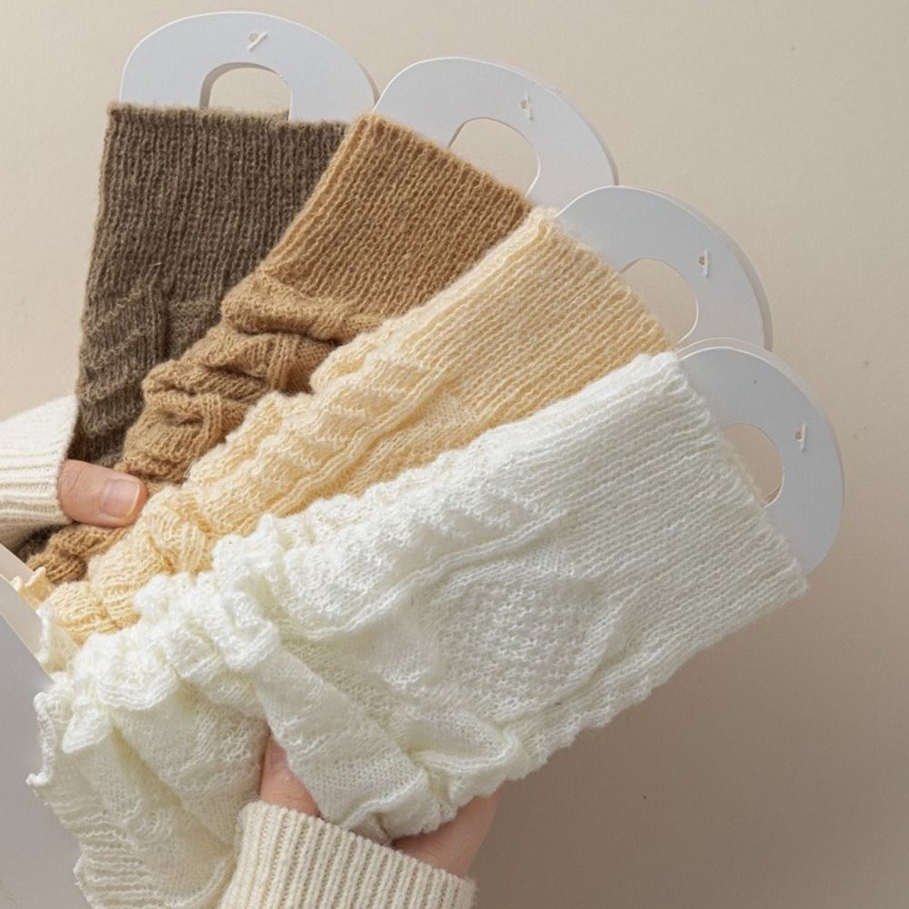 Solid Color Knitting Leg Warmers, Cute Sweet Warm Foot Cover for Lolitas & Winter Fashion