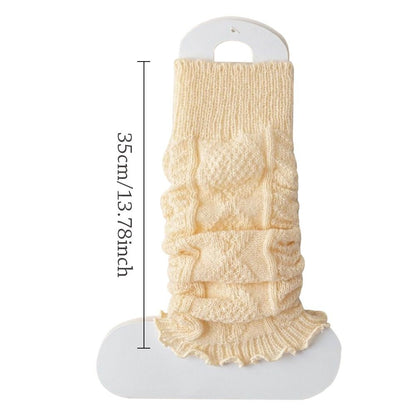 Solid Color Knitting Leg Warmers, Cute Sweet Warm Foot Cover for Lolitas & Winter Fashion