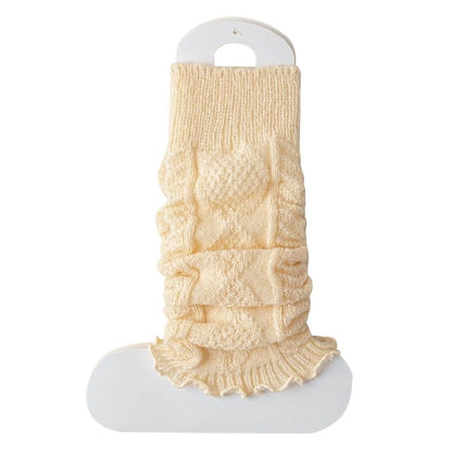 Solid Color Knitting Leg Warmers, Cute Sweet Warm Foot Cover for Lolitas & Winter Fashion