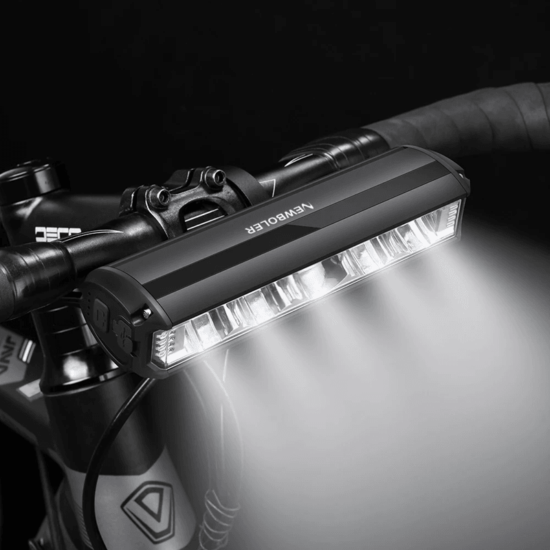 NEWBOLER 6000 Lumen Rechargeable Bicycle Light with 8000mAh Battery and Waterproof Design