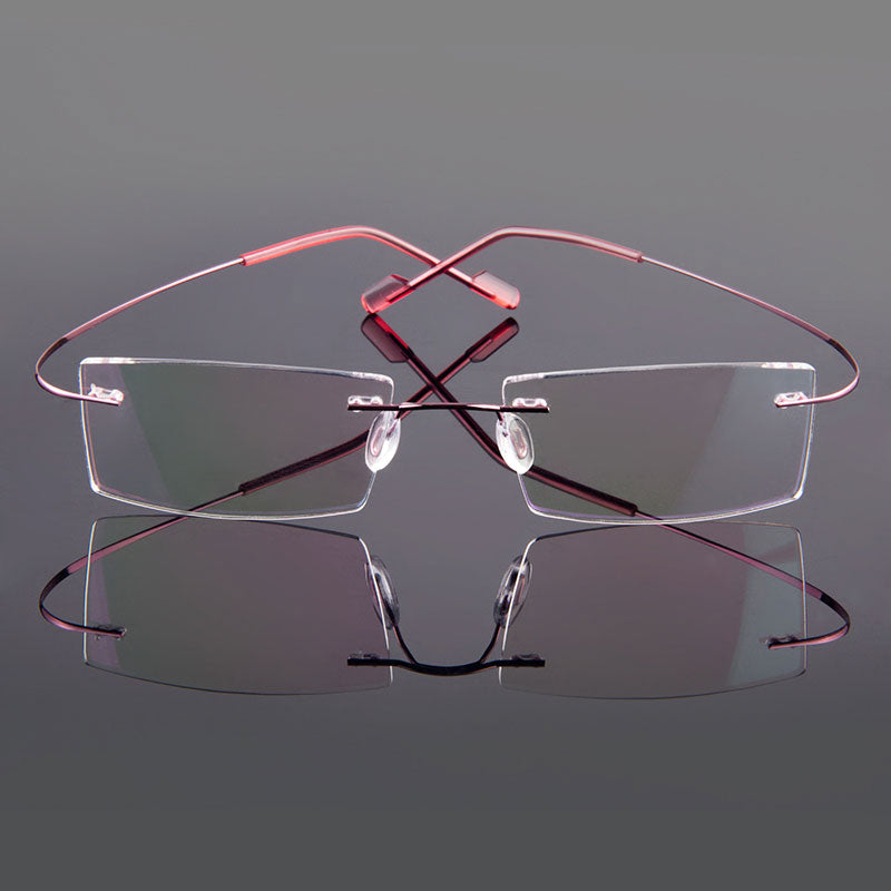Ultralight Gmei Optical Fashion Rimless Glasses Frame Memory Alloy Eyeglasses Prescription Flexible Frames