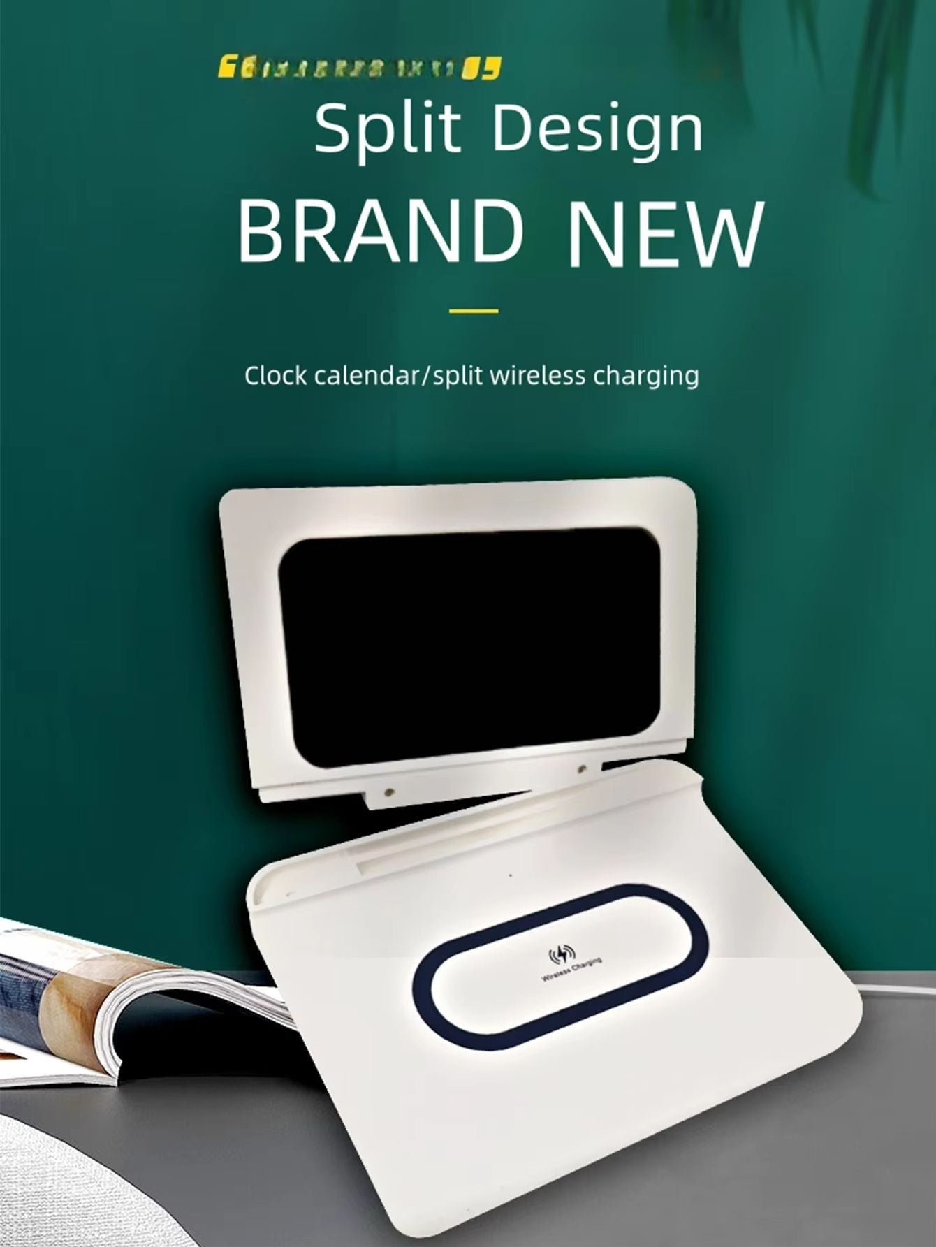 3in1 Wireless Charger With LED Clock  Calendar  Fast 40W Charging Dock For IPhone Samsung  More 1