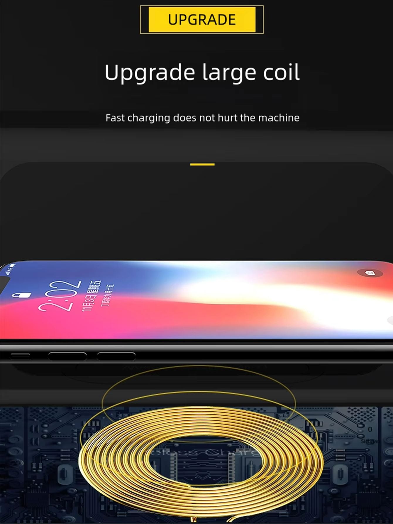 3in1 Wireless Charger With LED Clock  Calendar  Fast 40W Charging Dock For IPhone Samsung  More 2