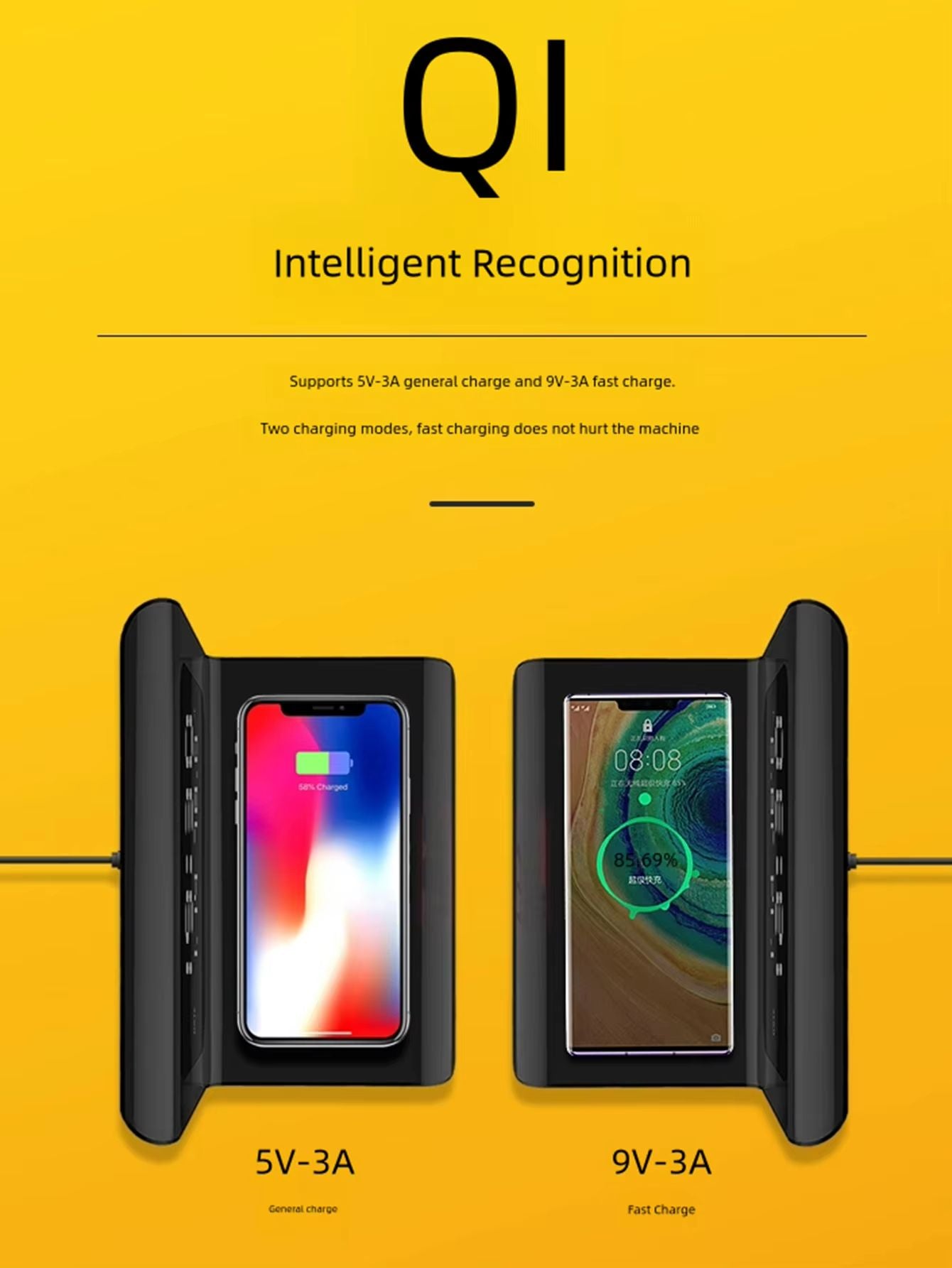 3in1 Wireless Charger With LED Clock  Calendar  Fast 40W Charging Dock For IPhone Samsung  More 3