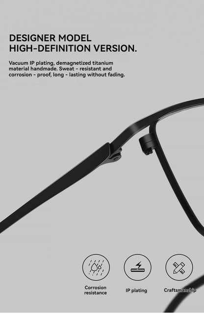Ultra Light Pure Titanium Myopia Glasses Frame | Durable Optical Eyeglass Frames for Women & Men, Stylish Female