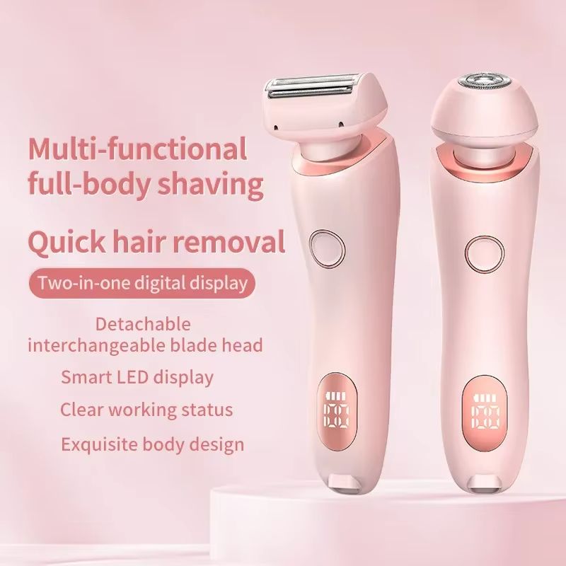 2-in-1 Electric Epilator & Bikini Trimmer – Smooth Shaver for Face, Underarms, Legs & Body