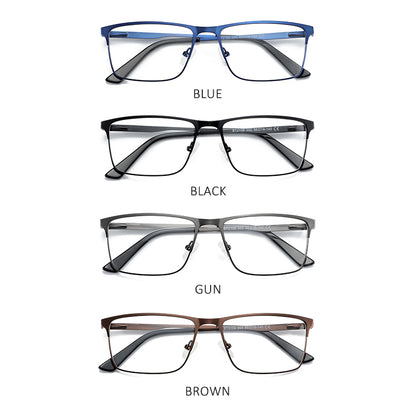 Fashion Square Eyewear for Men, Titanium Alloy Ultralight Optical Glasses Frame Non-Prescription Metal Eyeglasses