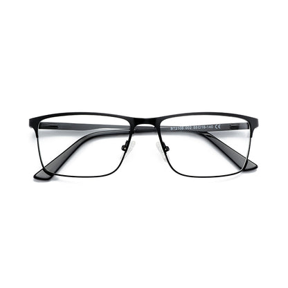 Fashion Square Eyewear for Men, Titanium Alloy Ultralight Optical Glasses Frame Non-Prescription Metal Eyeglasses