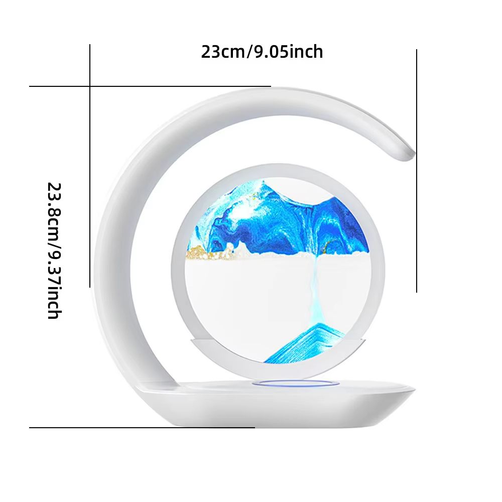 Quicksand Table Lamp With Wireless Charging  3D Sand Art Night Light  Desk Lamp For Home Or Office 3
