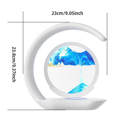 Quicksand Table Lamp With Wireless Charging  3D Sand Art Night Light  Desk Lamp For Home Or Office 3