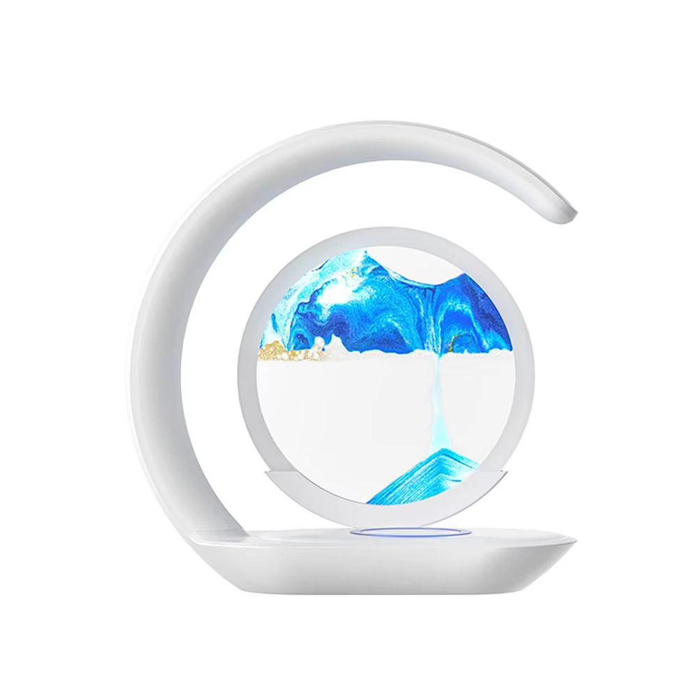 Quicksand Table Lamp With Wireless Charging  3D Sand Art Night Light  Desk Lamp For Home Or Office 6