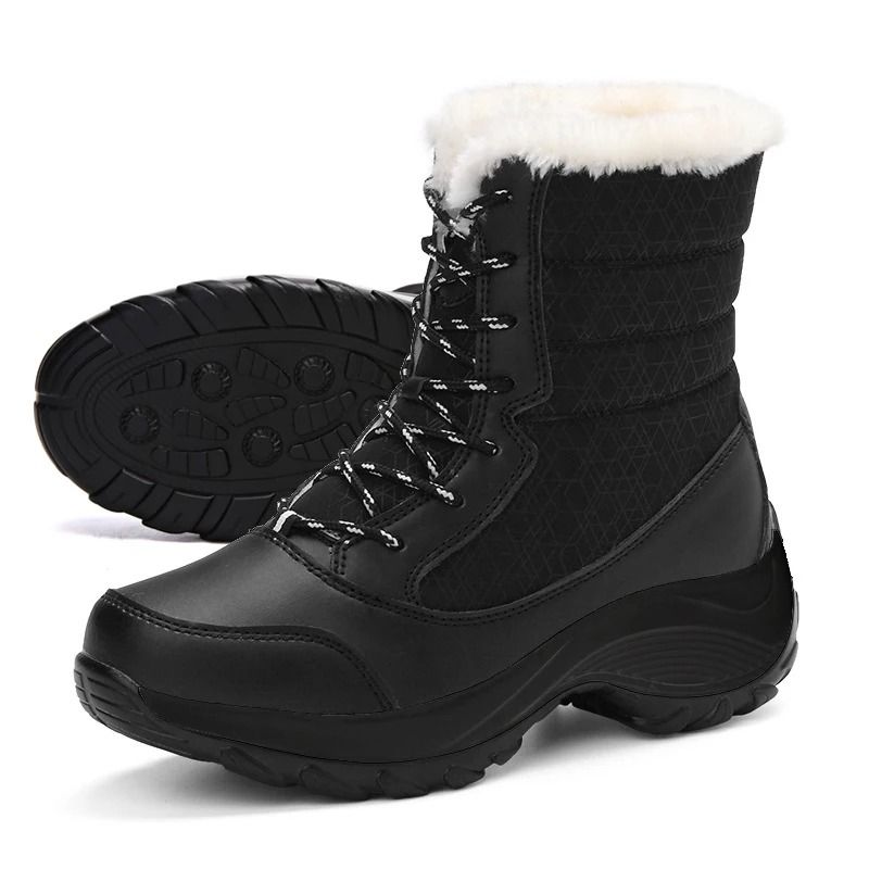 Womens Platform Snow Boots With Warm Fur Lining And Non Slip Sole 5