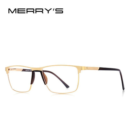 Ultralight MERRYS DESIGN Men Titanium Alloy Glasses Frame Fashion Male Square Prescription Eyewear  6