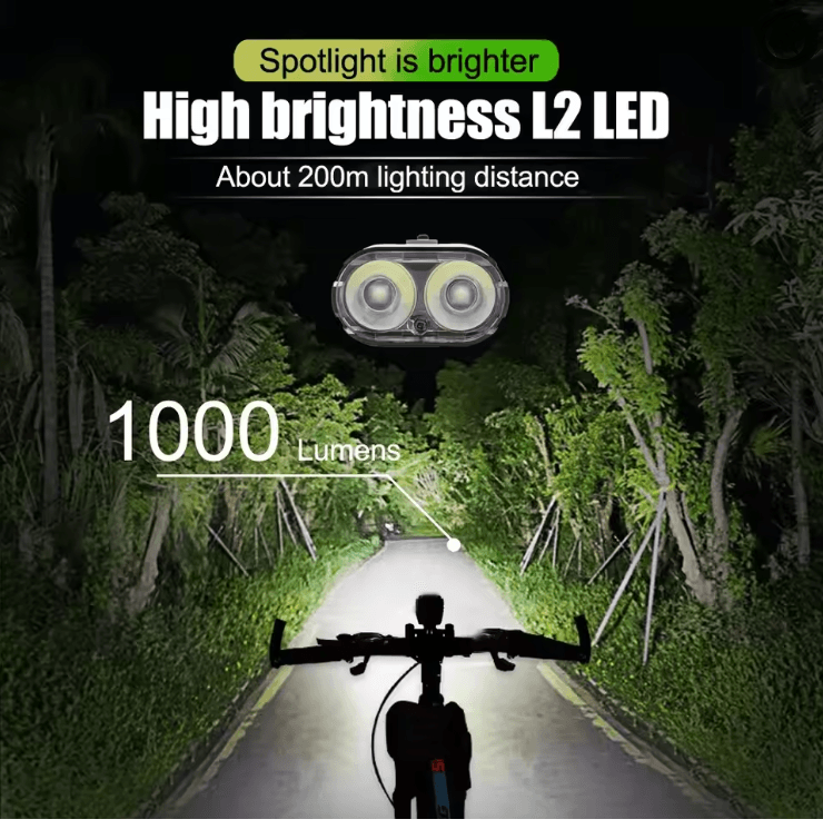 Rechargeable Bicycle Headlight 1000 Lumen With Power Bank Function For Road And Mountain Cycling 2