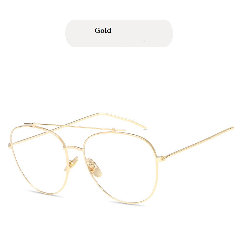 Fashion Square Frame Vintage Eyeglasses Men Oversized Metal Glasses Frame Women Clear Lens Glasses  6