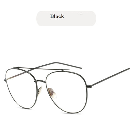Fashion Square Frame Vintage Eyeglasses Men Oversized Metal Glasses Frame Women Clear Lens Glasses  7
