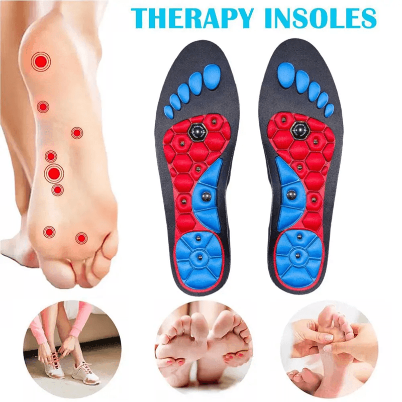 Magnetic Acupressure Insoles Orthopedic Gel Inserts for Foot Pain Relief and Support