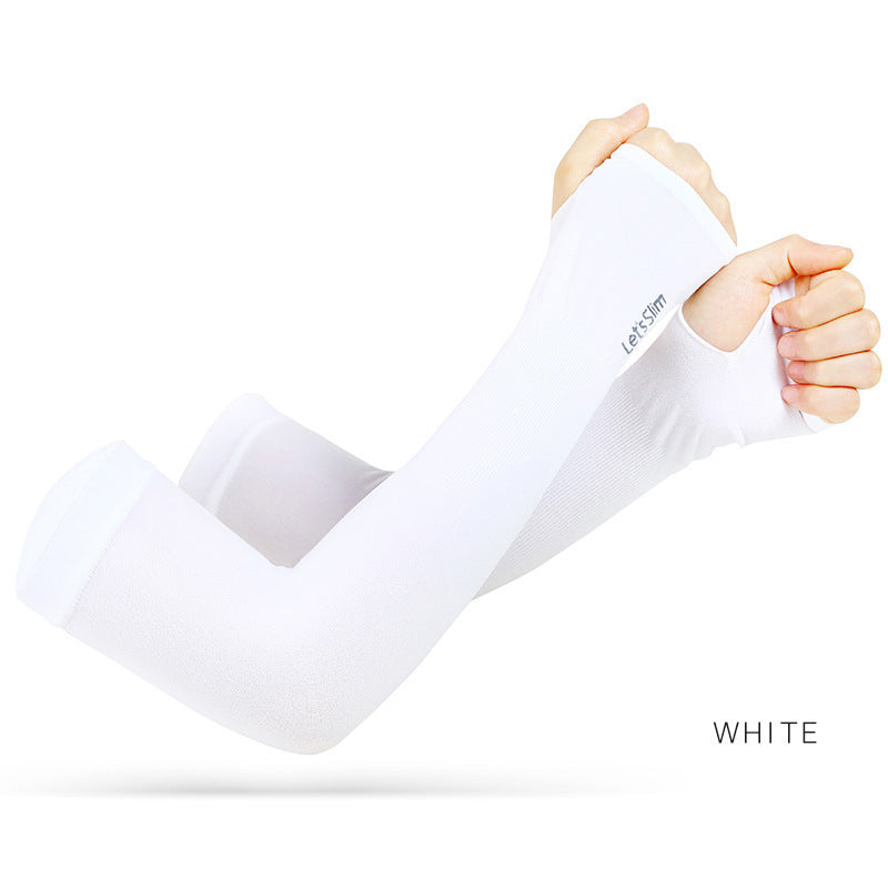 Anti-UV Arm Covers for Men, Women, Cycling Fingerless Gloves Ice Silk Cool Scarf for Summer Sport & Driving