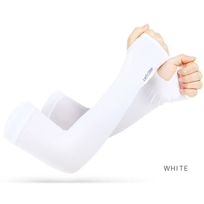 Anti-UV Arm Covers for Men, Women, Cycling Fingerless Gloves Ice Silk Cool Scarf for Summer Sport & Driving