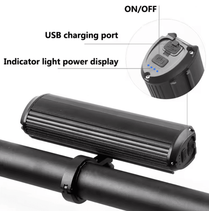 Rechargeable Bicycle Headlight 5200 Lumen With Power Bank And 5 LED Front Light 1