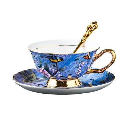 Luxury Bone China Tea And Coffee Set With Elegant Bird Design 5