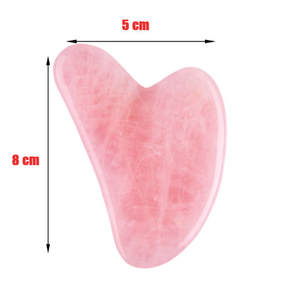 Rose Quartz Gua Sha Tools Natural Stone Jade Gouache Scraper Neck Massager For Face Lifting Wrinkle 7