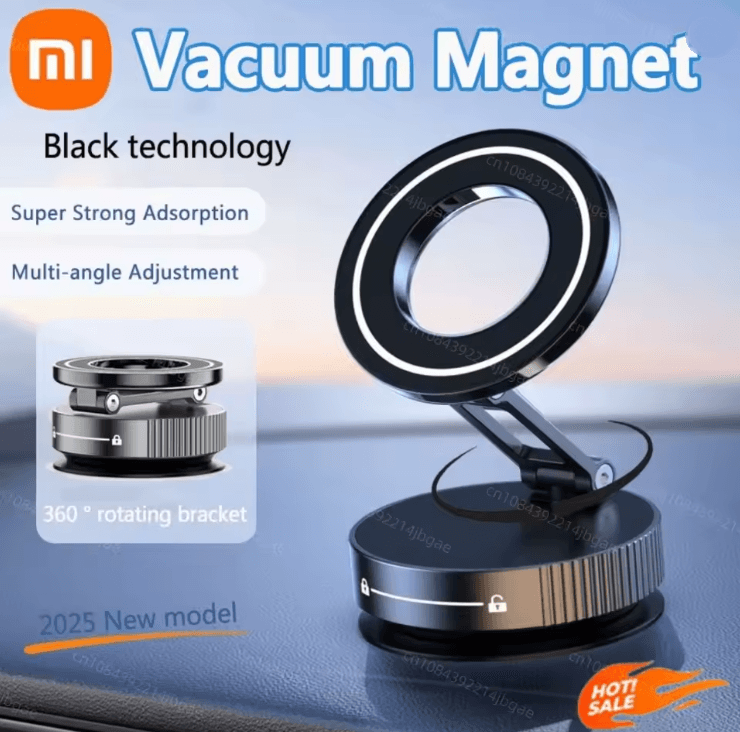 Magnetic Phone Holder Foldable Adjustable Mount for Car Desk and Home Use